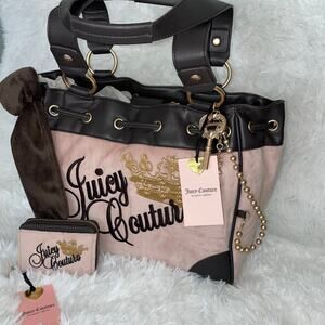 Juicy Couture The Key To Juicy Daydreamer Dusty Blush Pink & Brown Matching Set